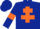 Silk - Dark blue, orange cross of lorraine and armlets