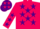 Silk - Fuchsia, purple stars