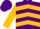 Silk - Purple, gold chevrons, gold chevrons and cuffs on sleeves