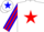Silk - White, white 'e/b' on red star, blue and red star stripe on sleeves