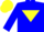 Silk - Blue Body, Yellow Inverted Triangle, Blue Arms, Yellow Cap, Blue Striped