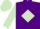 Silk - Purple, light green diamond, sleeves and cap