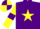 Silk - Purple, yellow star, yellow sleeves, purple armlets, purple and yellow quartered cap