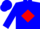 Silk - Blue, red diamond cluster