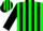 Silk - Green, black 'h', black stripes on sleeves