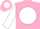 Silk - Pink, pink 'b' emblem on white ball on back, pink emblem on white ball on sleeves
