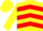 Silk - Yellow, red chevrons, yellow diamonds on sleeves