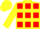 Silk - Yellow and red squares, yellow cap