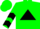 Silk - Green, Black Triangle, Black Chevrons On Sleeves