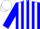 Silk - Blue and white stripes, blue sleeves with white bars, white cap