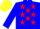 Silk - Blue, red stars, yellow cap