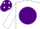 Silk - White, purple disc, purple cap, white spots