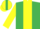 Silk - Emerald green, yellow stripe and sleeves