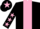 Silk - Black, pink stripe, black sleeves, pink stars, black cap, pink star