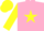 Silk - PINK, YELLOW star, sleeves and cap