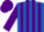 Silk - Royal blue, purple stripes, purple sleeves and cap