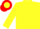 Silk - Yellow, red ball, yellow 'cg' in ball, red and yellow sleeves