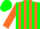Silk - Green, white shamrock, orange stripes on sleeves, green cap