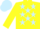 Silk - Yellow, light blue stars, light blue cap