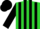 Silk - Lime green, black emblem, black stripes on sleeves, black cap