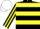 Silk - Black & yellow hoops, striped sleeves, white cap