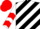Silk - Black and white diagonal stripes, white sleeves, red chevrons, red cap