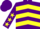 Silk - Purple, Yellow chevrons, Purple sleeves, Yellow stars, Purple cap