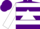 Silk - Purple, white triangle, white hoops sleeves, purple cap