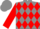 Silk - Grey, silver 'zs' on red diamonds, red sleeves