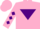 Silk - PINK, purple inverted triangle, pink sleeves, purple diamonds, pink cap