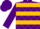 Silk - Dark purple, gold hoops, gold diamonds on dark purple sleeves, dark purple cap
