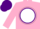 Silk - Pink, purple circle,white ball, purple cap
