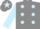 Silk - Grey, light blue spots, sleeves and star on cap