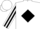Silk - White, black dot, black diamond stripe on sleeves, white cap