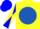 Silk - Yellow, royal blue ball, blue and yellow diabolo sleeves, blue cap