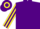 Silk - Purple, yellow & purple striped sleeves, purple & yellow hooped cap