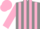 Silk - Grey and Pink stripes, Pink sleeves and cap