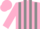 Silk - pink, grey stripes, pink sleeves, pink cap