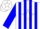 Silk - White and blue stripes, blue star in white yolk, white star stripe on blue sleeves