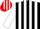 Silk - Black, red and white braces, white 'gcr', red and white stripes on sleeves