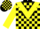 Silk - Black, yellow triangular panel, yellow blocks on sleeves
