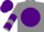 Silk - Grey, purple ball, purple chevrons on sleeves, purple cap