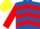 Silk - ROYAL BLUE & RED CHEVRONS, red sleeves, yellow cap