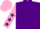 Silk - Purple, pink sleeves, purple stars, pink cap