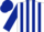 Silk - White,dark Blue stripes, dark Blue Sleeves and cap
