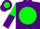 Silk - Purple, green ball, purple emblem, green and purple halved sleeves