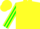 Silk - Yellow, green circled ''bf', green stripe on sleeves
