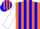 Silk - Orange, blue stripes, white sleeves