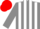 Silk - grey, white stripes, red cap