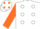 Silk - White, orange dots, white dots on orange slvs
